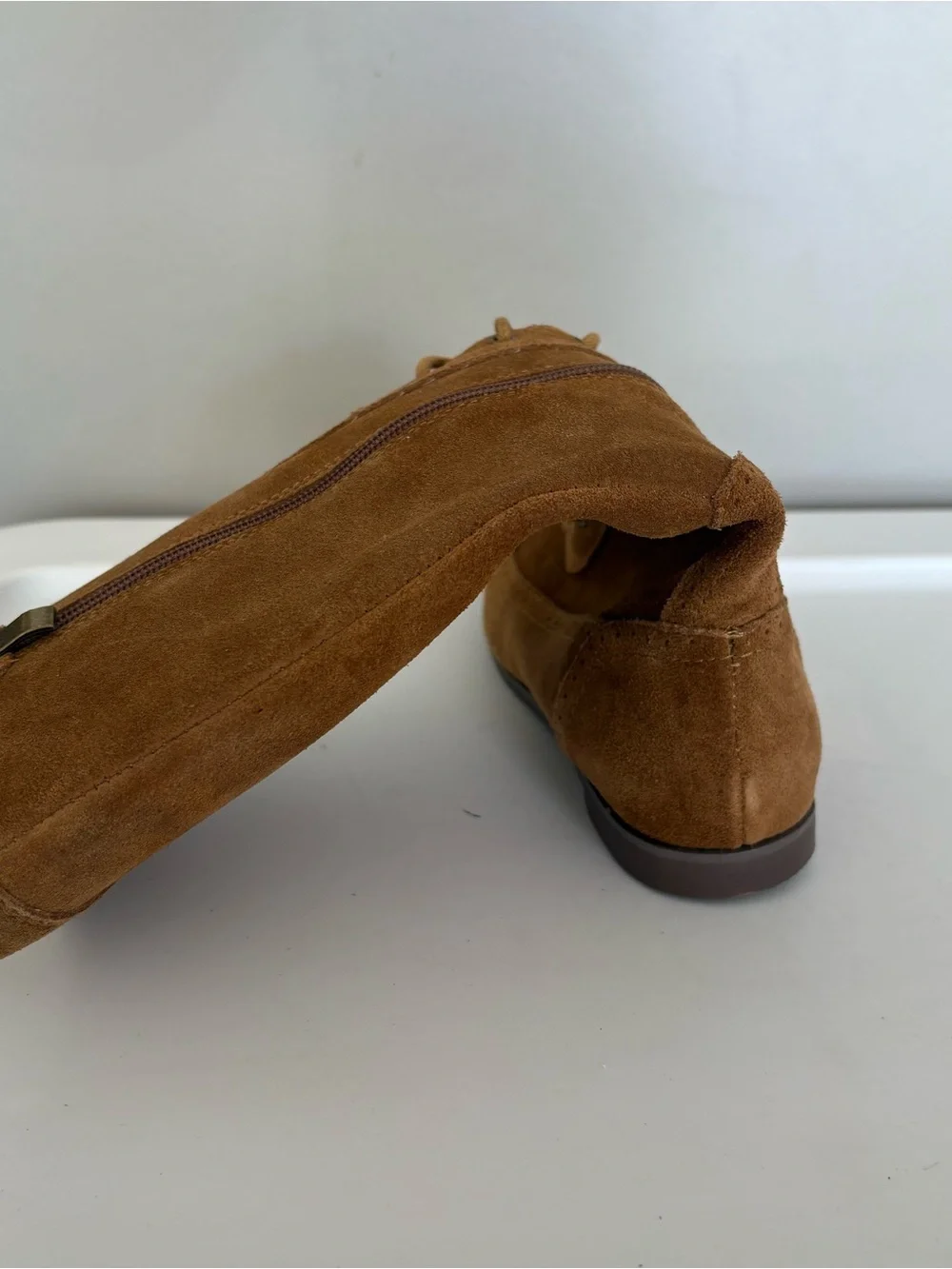 Joyfolie aelin lace up tall cow suede nutmeg color boots girls size 2Y
